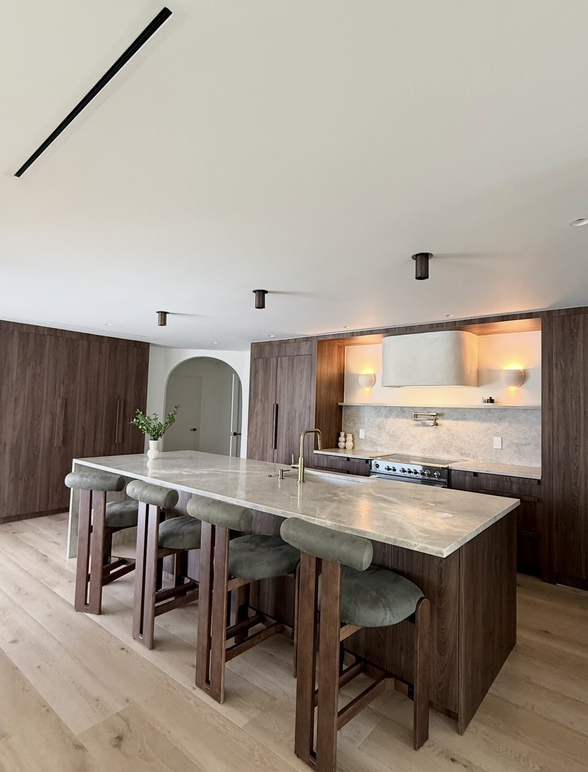 Walnut island kitchen